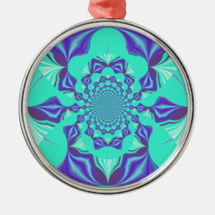 En blandning av Kaleidoscope och Mandala Art! Julgransprydnad Metall