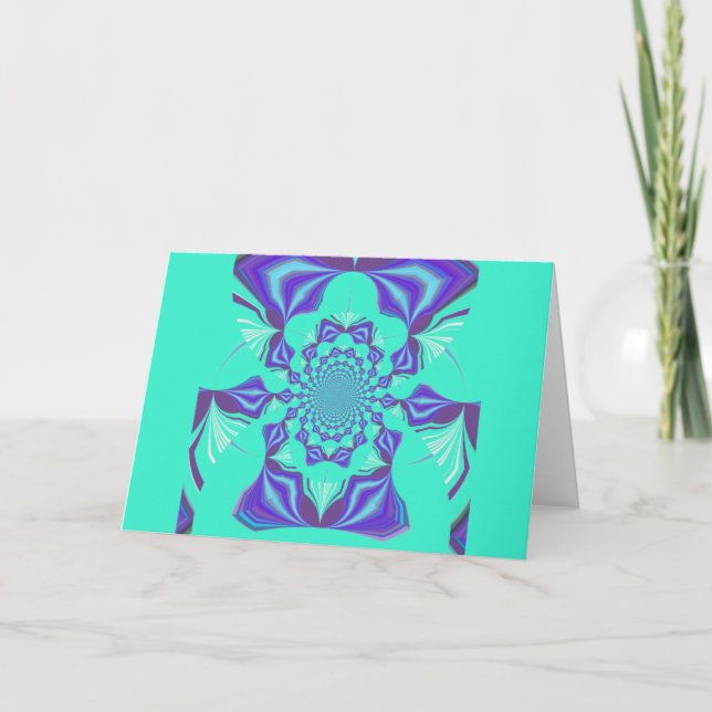 En blandning av Kaleidoscope och Mandala Art! Kort (Framsida)
