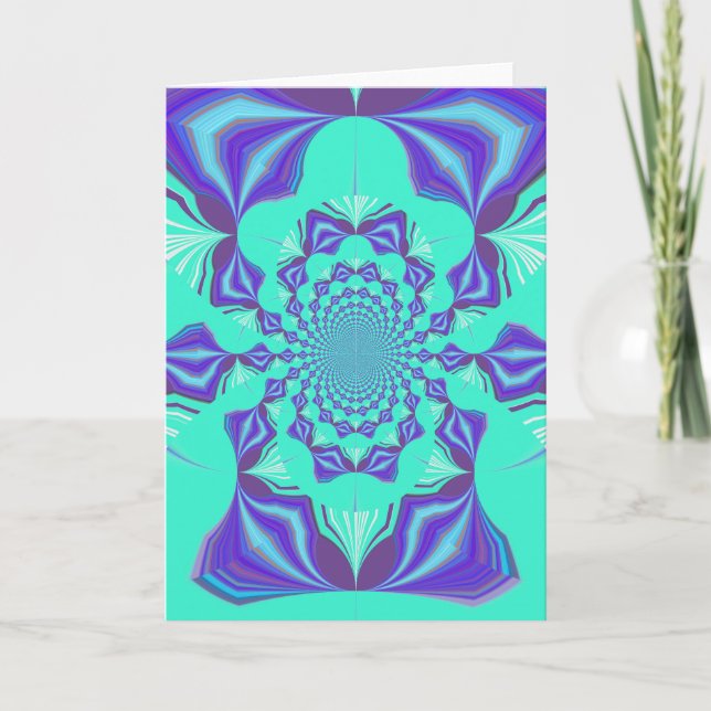 En blandning av Kaleidoscope och Mandala Art! Kort (Framsida)