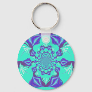 En blandning av Kaleidoscope och Mandala Art! Nyckelring