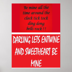En blandning av romantiska och roligt poster