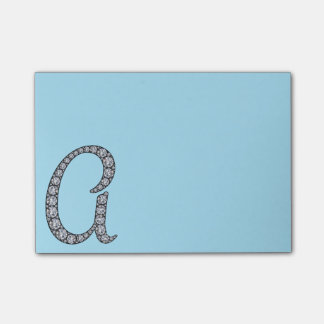 En bling anteckningsbok för Monogram Post-it Block