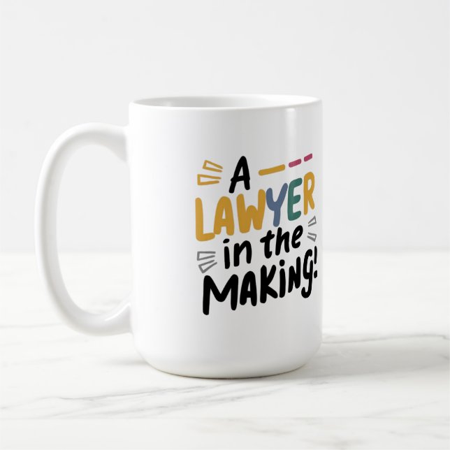 En blivande advokat  kaffemugg (Vänster)