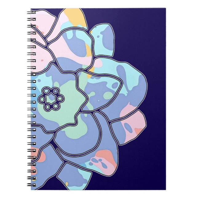 En blomma av färgfläckar anteckningsbok (Framsidan)