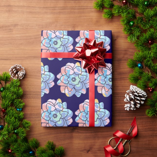 En blomma av färgfläckar presentpapper (Julgåva)