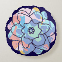 En blomma av färgfläckar