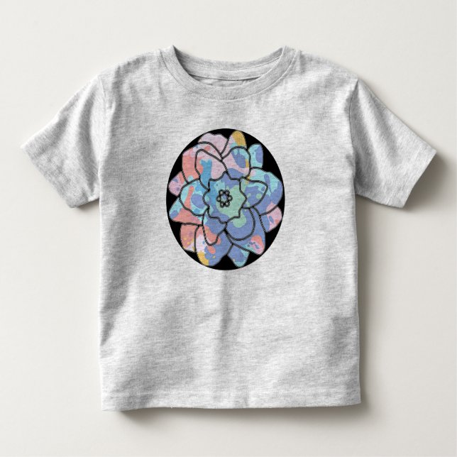 En blomma av färgfläckar t shirt (Framsida)