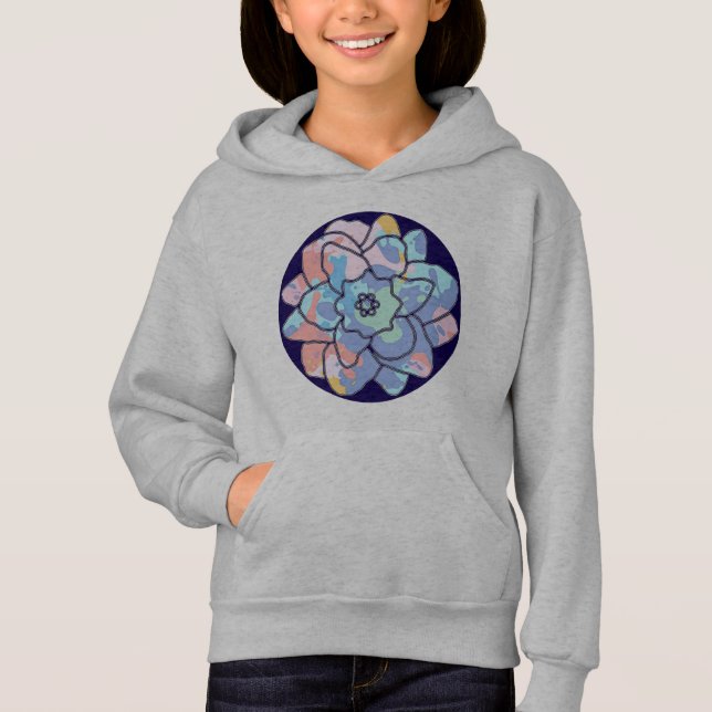 En blomma gjord av färgfläckar t shirt (Framsida)