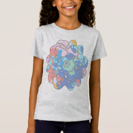 En blomma gjord av färgfläckar t shirt