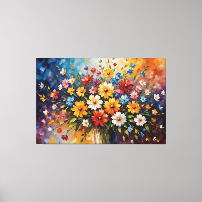 en blomma i vas canvastryck (Framsida)