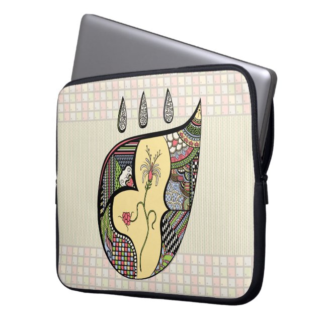 En blomma innanför Laptop sleeve (Framsidan Vänster)