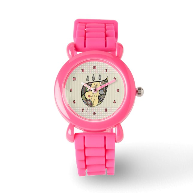 En blomma inom bevakningen armbandsur (Framsida)
