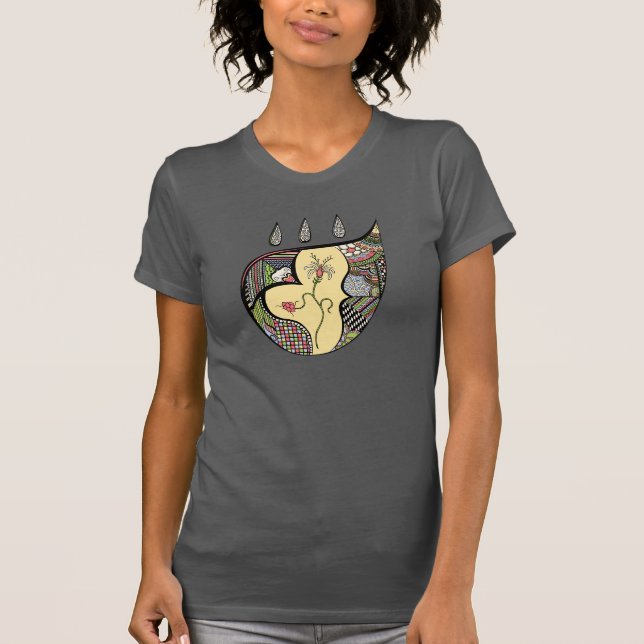 En blomma inom kvinnobågen t shirt (Framsida)