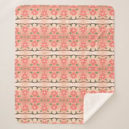 En blommad, vit, i persiko- och Inky Black