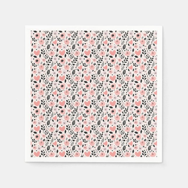 En blommande Blommar för egen glädje Pappersservett (Framsidan)