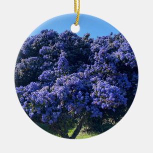 En blommande Kalifornien: Vild Lilac Julgransprydnad Keramik