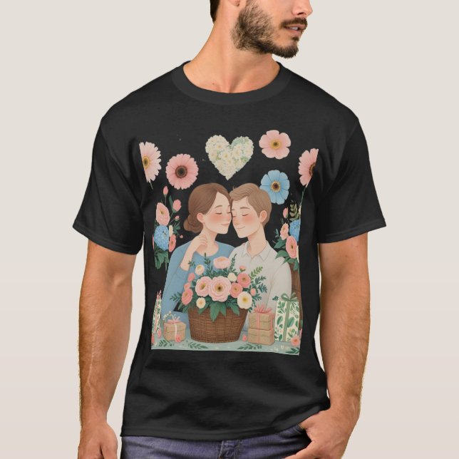 🌸 💖 en blommande Kärlek-🌿 ✨ T Shirt (Framsida)