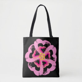 En Blommar Heart Toit Bag Tygkasse