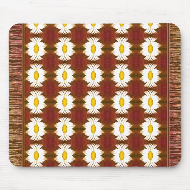 En blommig mönstrad mus Matta Musmatta (Framsidan)