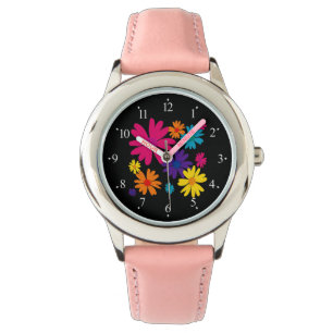 En blommigt av daisy blommor armbandsur