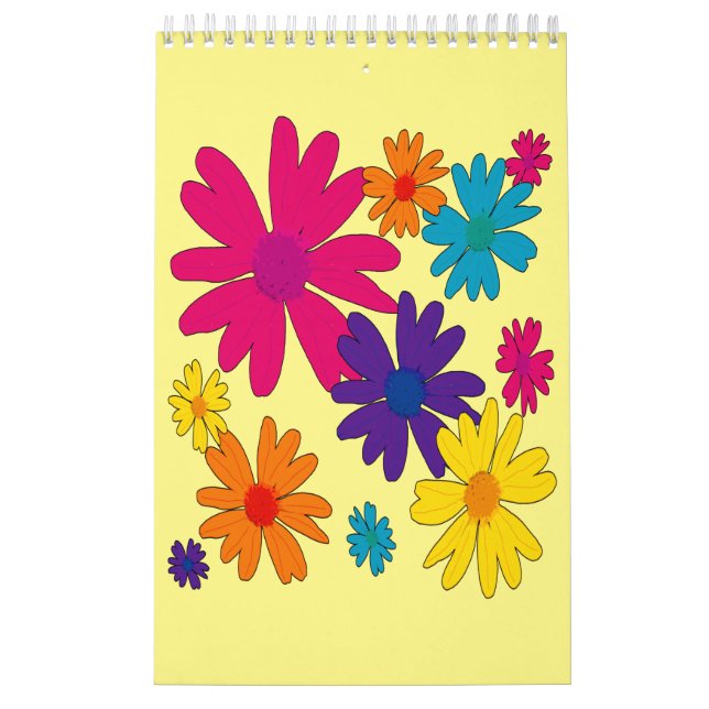En blommigt av daisy blommor kalender (Omslag)