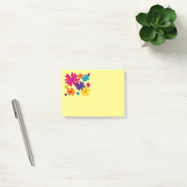 En blommigt av daisy blommor post-it block