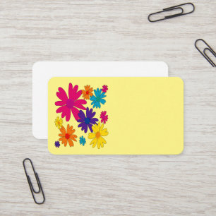 En blommigt av daisy blommor visitkort