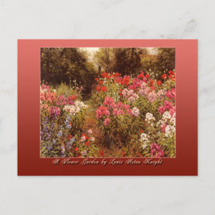 En Blomsterträdgård av Louis Aston Knight Vykort