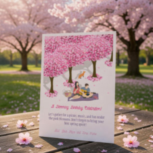 En blomstrande födelsedag inbjudningar