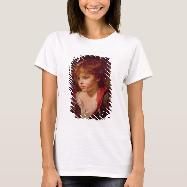 En Blond Hred Boy med öppen skirt Tee (Framsida)