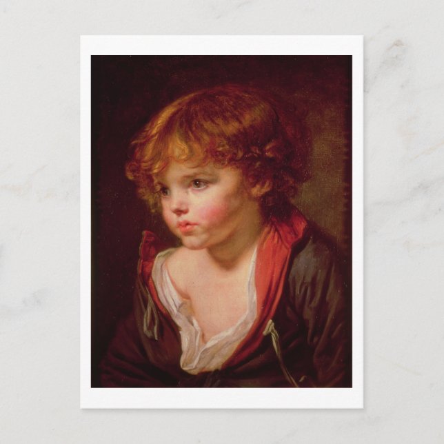 En Blond Hred Boy med öppen skirt Vykort (Framsida)