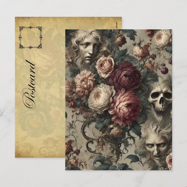 En bloom att hålla kvar på - gotisk Victorian Helg Vykort (Fram/baksida)