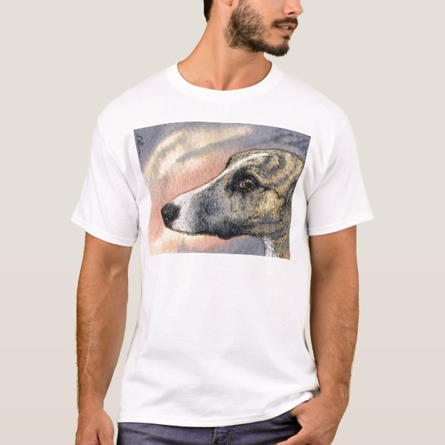 En blyg stilig hund t-shirt (Framsida)