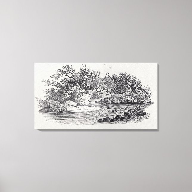 En böjning i floden från "Brittiska historiens his Canvastryck (Framsida)