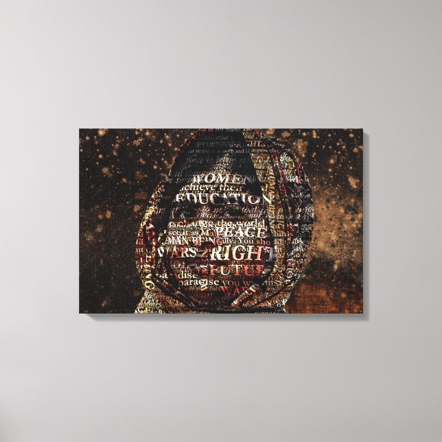 En bok, en penna, ett barn och en lärare kan canvastryck (Framsida)