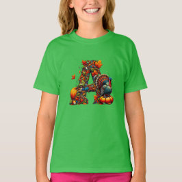 En bokstav A i Thanksgiving-stil T Shirt