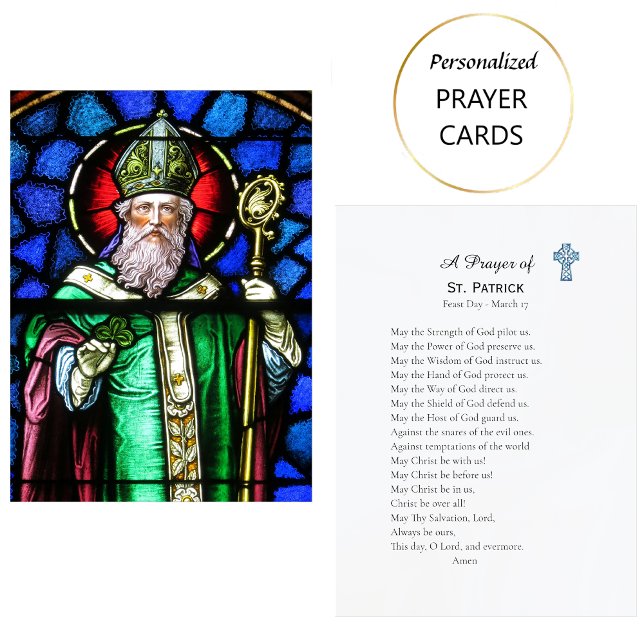 En bön av St. Patrick Katolsk bönekort Placeringskort (Skapare uppladdad)