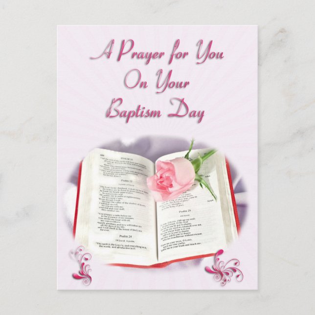 En bön för en dop vykort (Framsida)