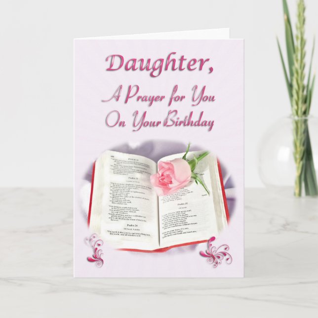 En bön för en dotter på hennes födelsedag kort (Framsida)