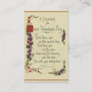 En bön för kort för St.-valentines dayheliga