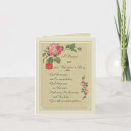 En bön för Vintagen St. Valentines day Helgkort