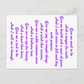 En bön om hopp vykort