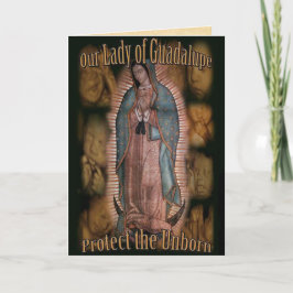 En bön till Dam i Guadalupe Kort