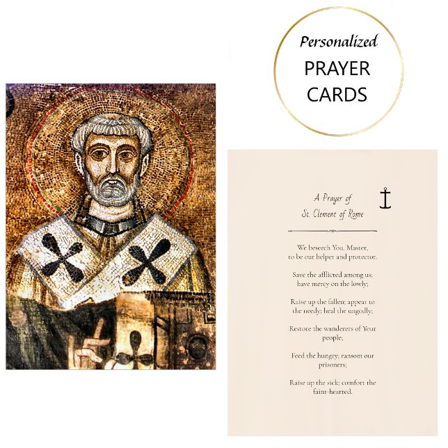 En bön till St. Clement of Rom Prayer Card Placeringskort (Skapare uppladdad)
