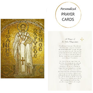 En bön till St. John Chrysostom Prayer Card Placeringskort