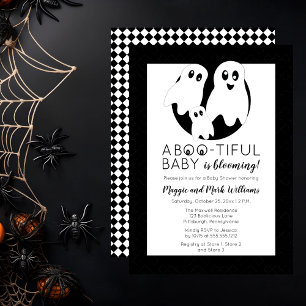 En BOO - TIFUL Baby är en blooming Halloween Showe Inbjudningar