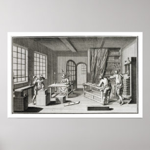 En bookmakers seminarium, från 'den Encyclopedie Poster