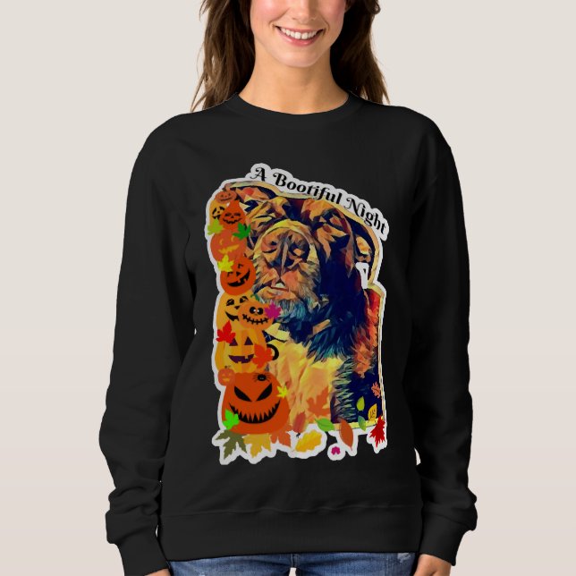 En Bootiful Nght Pitbull Hund T Shirt (Framsida)