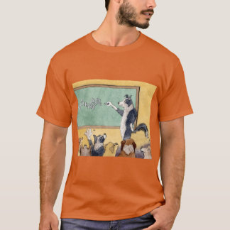 En Border Collie-hund lär sin valp elever matemati T Shirt
