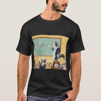 En Border Collie-hund lär sin valp elever matemati T Shirt